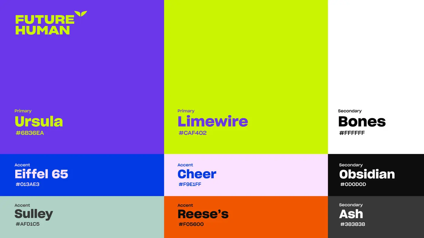 Future Human colour palette
