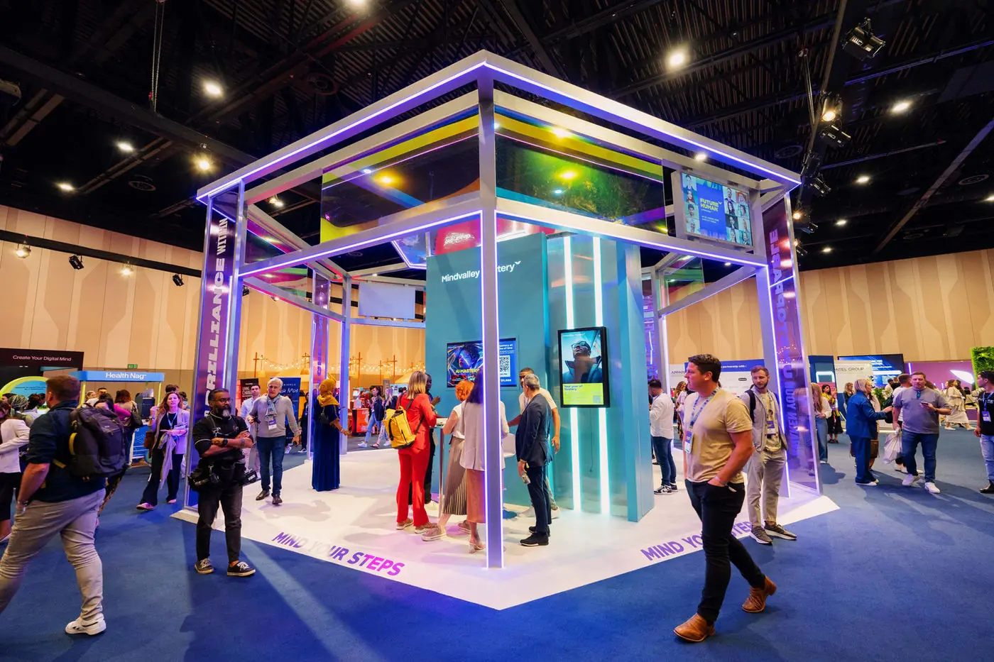 Branded booth in the expo hall
