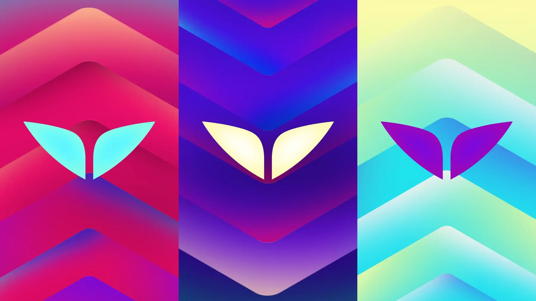 Graphic concepts: the Mindvalley wings over geometric chevrons