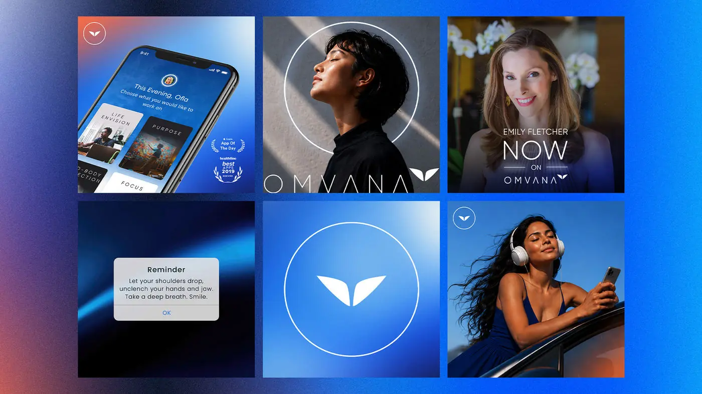 Omvana brand collage