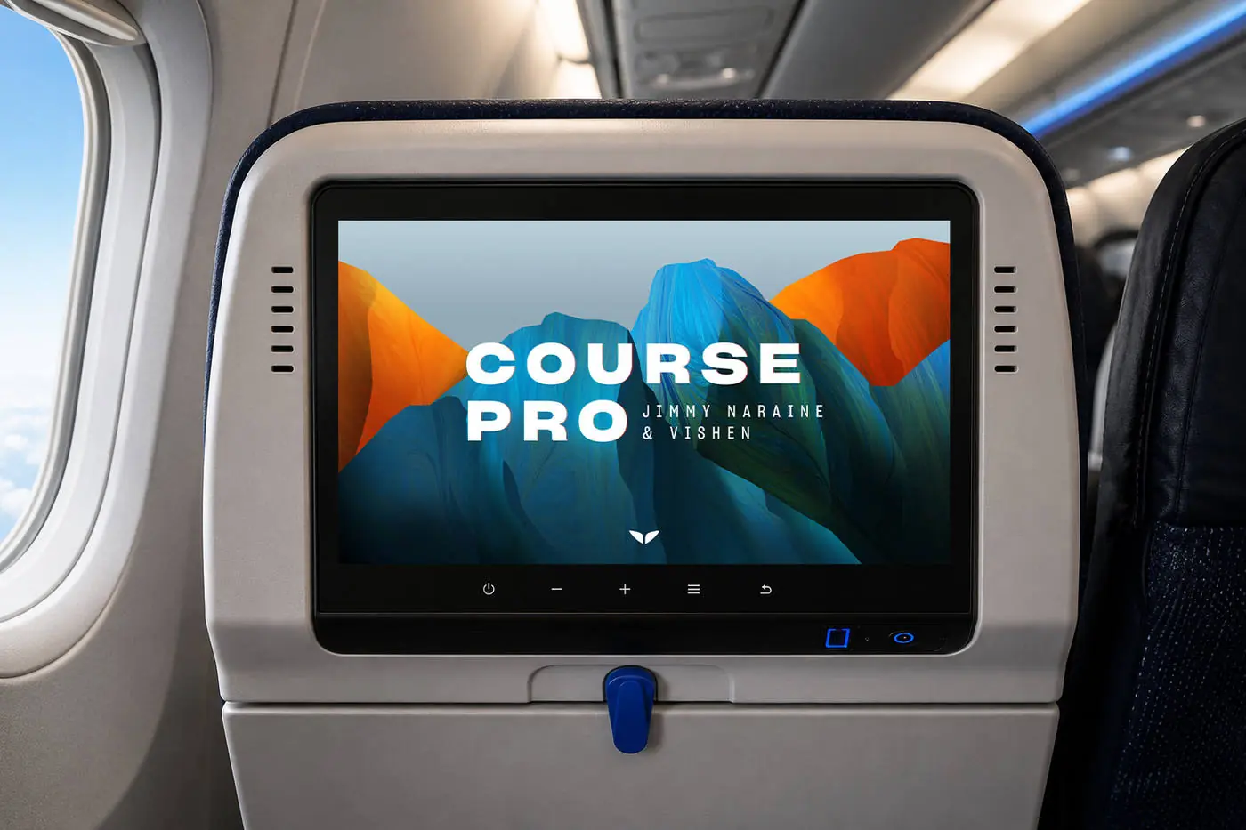 Course Pro on an in-flight entertainment screen