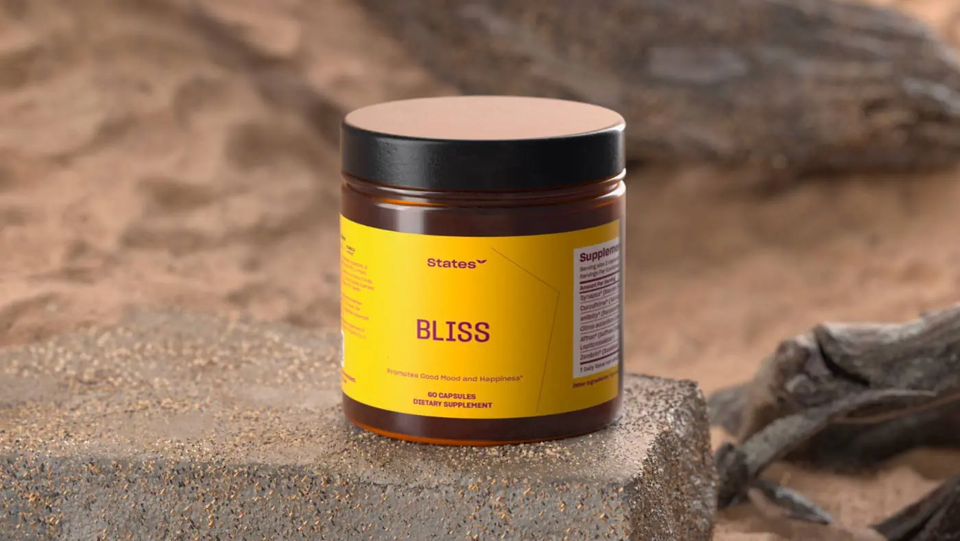 Bliss jar on rock
