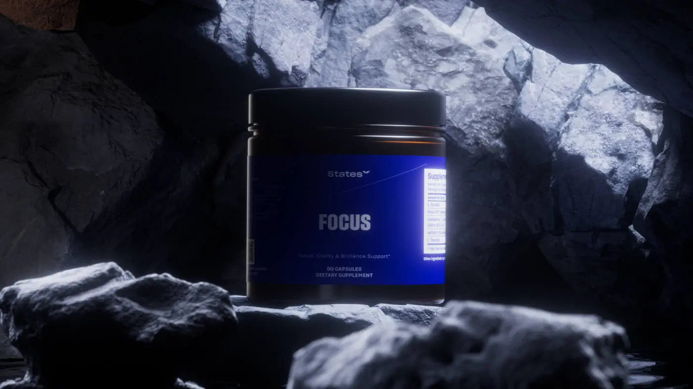 Focus jar in a cave