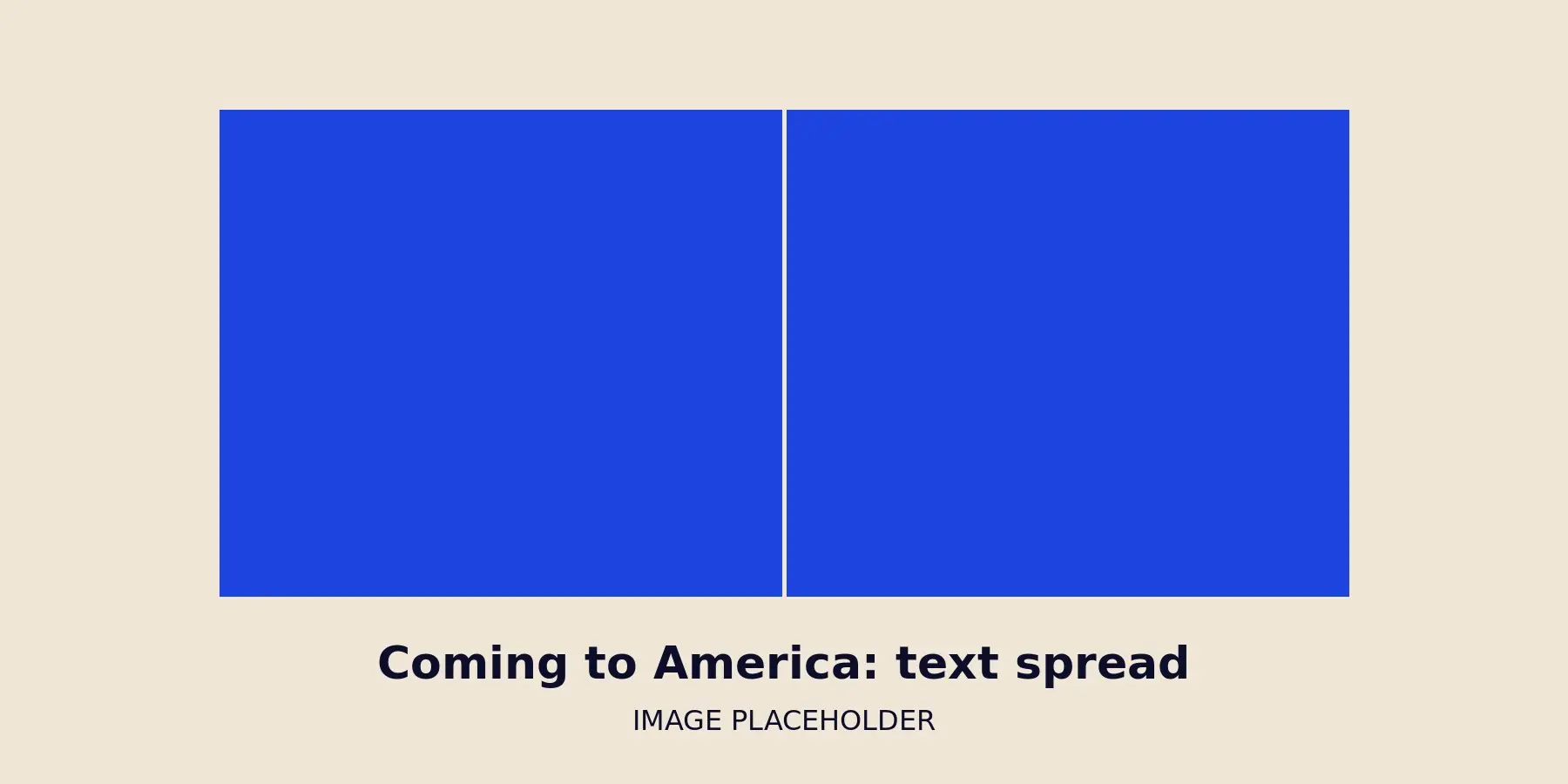 Coming to America: text spread