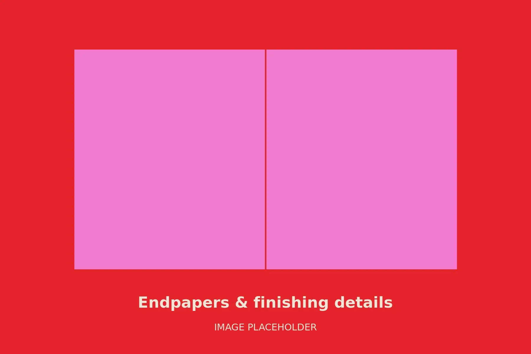 Endpapers and finishing details