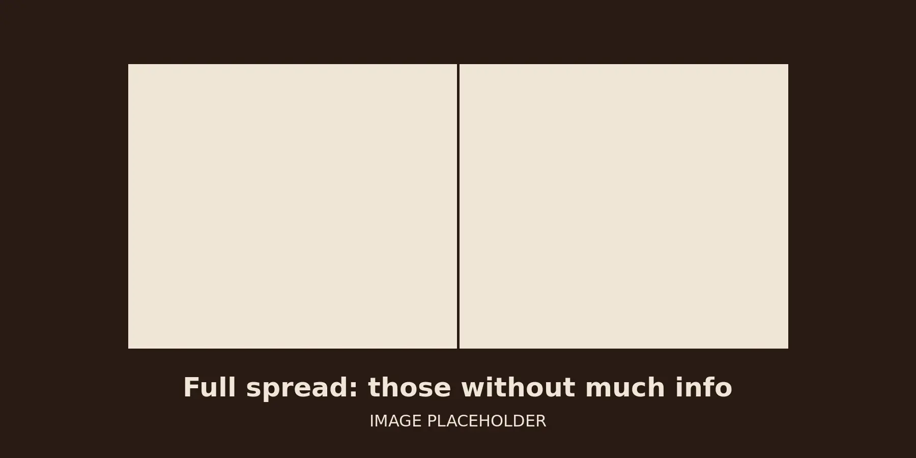 Full spread: those without much information