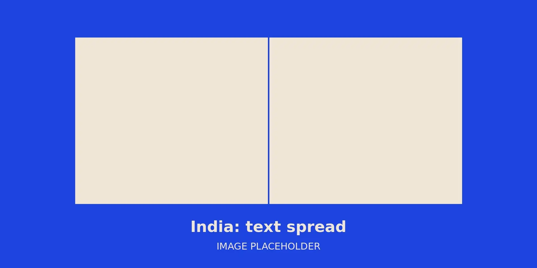 India: text spread