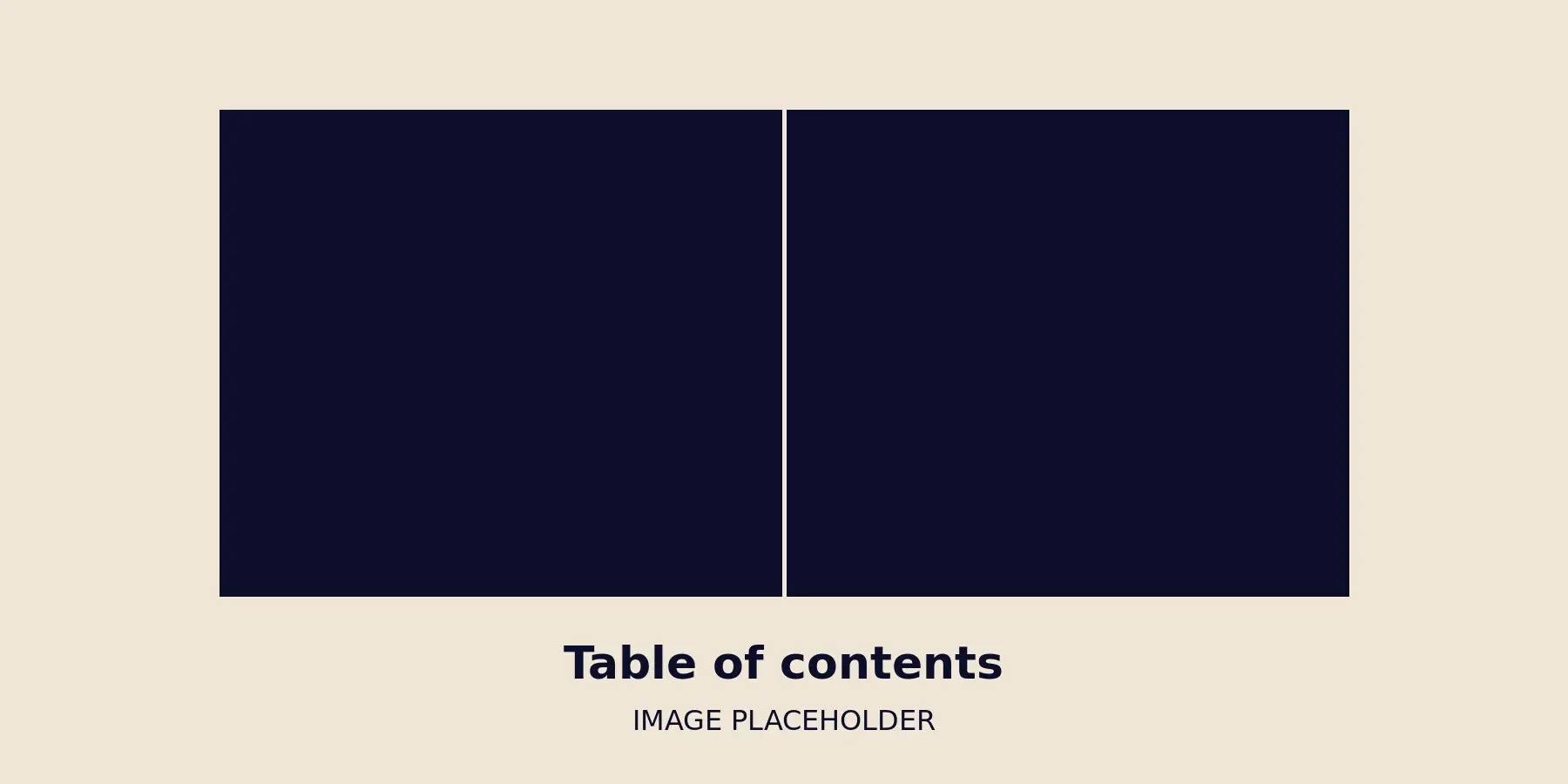 Table of contents